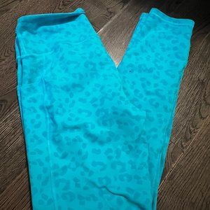 Ryderwear Aqua Leopard Ultra High Waisted - Size L